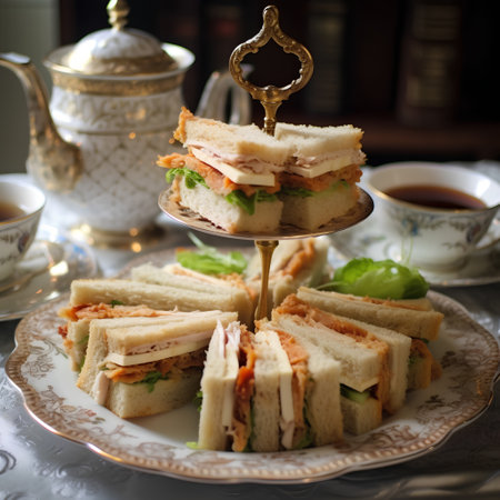 Club sandwich with ham, cheese, lettuce, tomato and mayonnaiseの素材