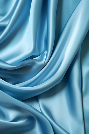 Smooth elegant blue silk or satin luxury cloth texture can use as abstract background. Luxurious background designの素材