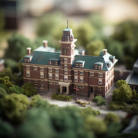 Miniature model of the city. Miniature of a city.の素材
