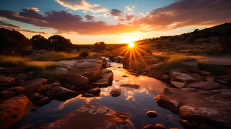 Sunset over Horseshoe Bend, Utah, USA.の素材