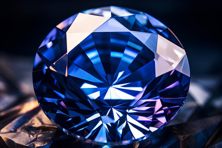 blue diamond on a dark background close-up. tinting.の素材