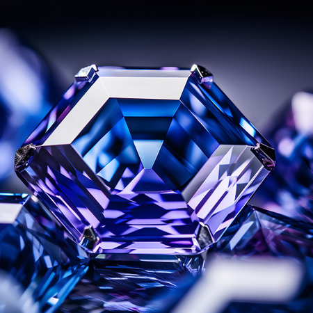 Diamonds close-up on a black background. 3d renderingの素材