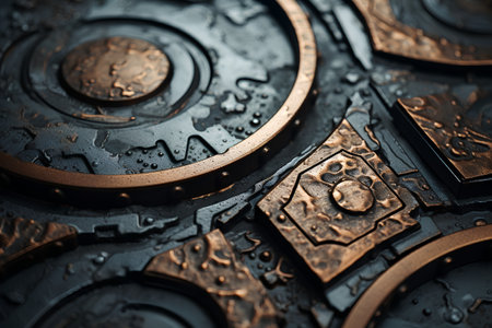 Close up of gears and cogs. Conceptual image for industrial design.の素材