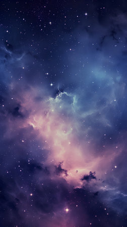 Stars of a planet and galaxy in a free space Elements of this image furnished by NASAの素材