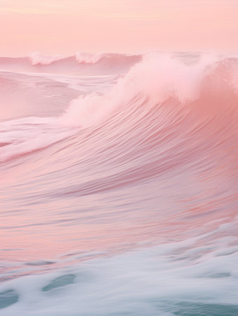 Beautiful seascape. Ocean wave. 3d render illustrationの素材