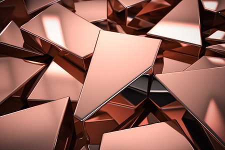 Abstract 3d rendering of chaotic structure. Futuristic background with glossy cubes.の素材