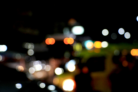 Bokeh abstract texture. Colorful. Defocused background. Blurred bright light. Circular pointsの写真素材