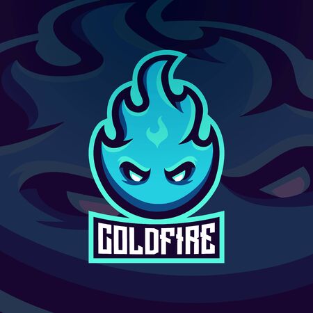fire ice flame blaze hot mascot logoのイラスト素材