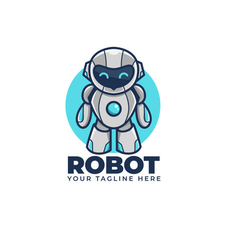 cute cartoon logo mascot logo illustration vectorのイラスト素材