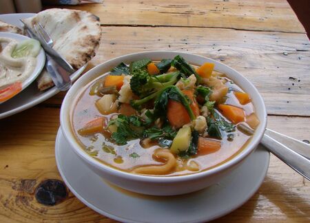 Tukpa, Tupka, Tibetan soup cooked in Dharamsalaの写真素材