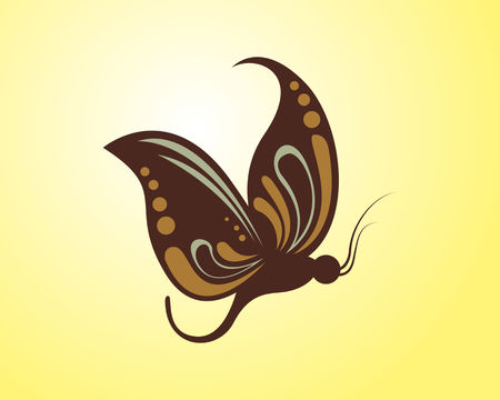 Butterfly vector logo iconのイラスト素材