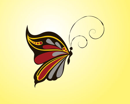 Butterfly vector logo iconのイラスト素材