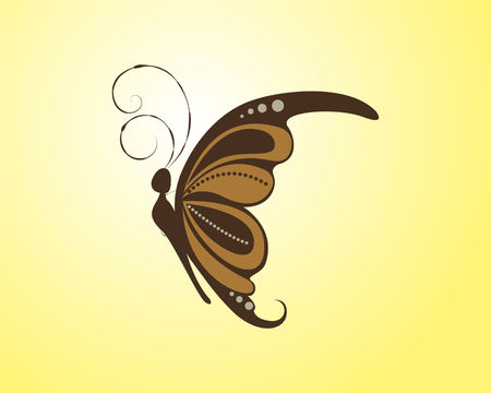 Butterfly vector logo iconのイラスト素材