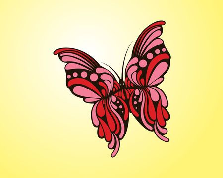 Butterfly vector logo iconのイラスト素材