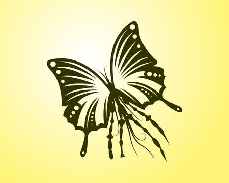 Butterfly vector logo iconのイラスト素材