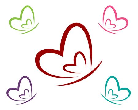 Butterfly vector logo iconのイラスト素材