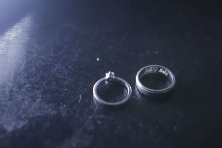 A wedding ring that symbolizes love between two humansの写真素材