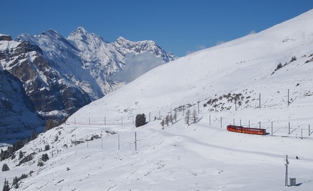 Train to Jungfraujoch の写真素材