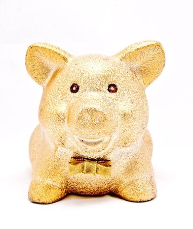 A golden piggy bankの写真素材