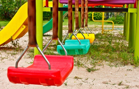swing set in children playground