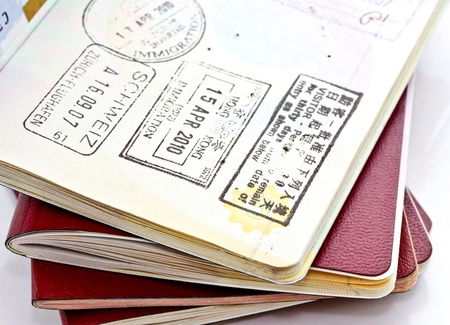 passports with stamps