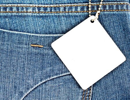 jean with blank labelの写真素材