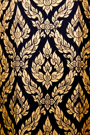 Thai golden flower patternの写真素材