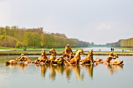 Apollo fountain in the garden of Versailles palace, Franceの写真素材