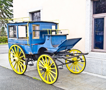 old carriage at Chamonix station, Franceの写真素材