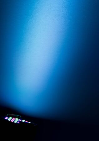background of blue color lighting on a wall