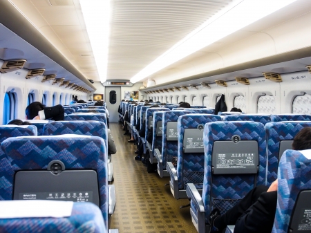 cabin of Shinkansen ,a high speed train, in Japanのeditorial素材