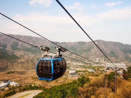 ropeway at Hakone, Japanの写真素材