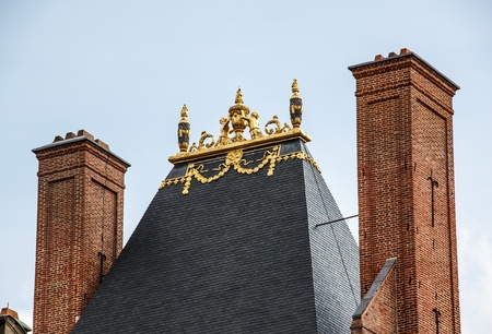 roof of Fontainebleau palace, Franceのeditorial素材