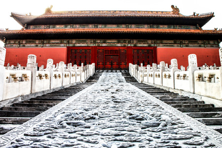 dragon stair in forbidden city, Beijing, Chinaのeditorial素材