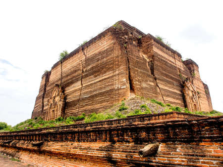 unfinished pagoda of Mingun, Myanmarの写真素材