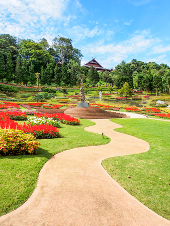 beautiful garden in the northern of Thailandの写真素材