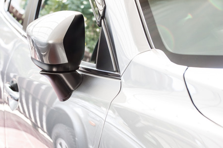 modern car side mirrorの写真素材