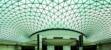 main hall of The British Museum, London, UKのeditorial素材