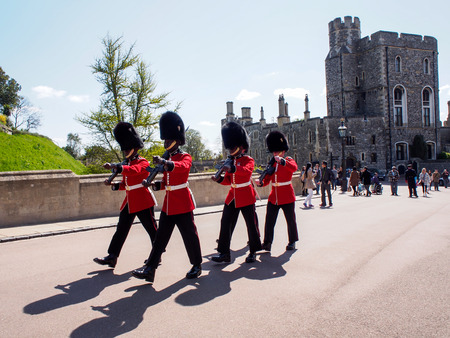 royal guard in Windsor castle, UKのeditorial素材