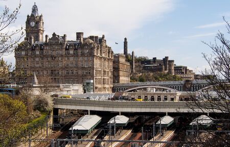 Edinburgh Waverley station, Scotland, UKのeditorial素材
