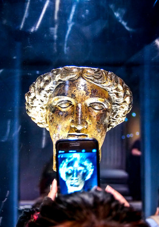 godess of water in Roman Bath, Somerset, UKのeditorial素材