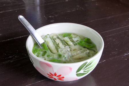 Thai dessert called Lod-Chongの写真素材