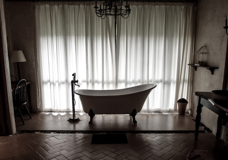 beautiful vintage bathtubの写真素材