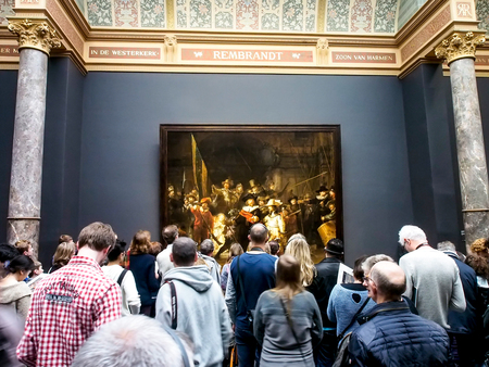 nightwatch, the famous painting in Rijksmuseum, Amsterdam, Netherlandsのeditorial素材