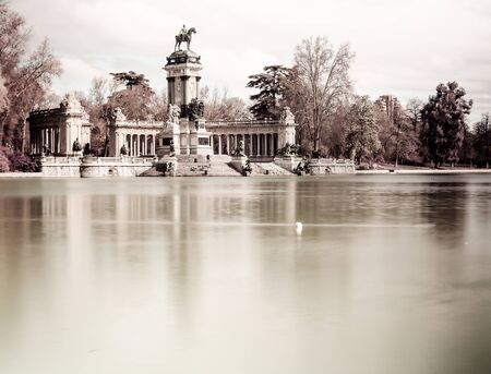 Retiro park, Madrid, Spainの写真素材