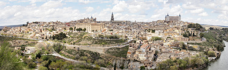 panoramic image of Toledo old town, Spainの写真素材