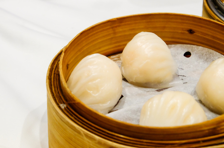 Hong Kong food, steamed dumplingの写真素材