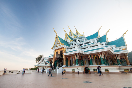 Pho Kon temple, a beautiful temple in north-eastern of Thailandの写真素材