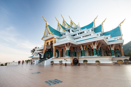 Pho Kon temple, a beautiful temple in north-eastern of Thailandの写真素材