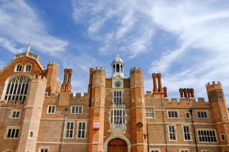 Hampton court palace with blue sky, United Kingdomのeditorial素材